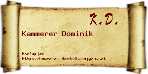 Kammerer Dominik névjegykártya